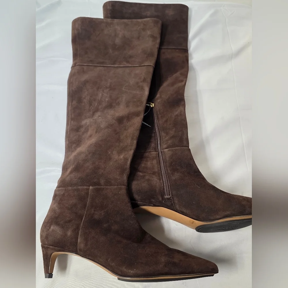 Vince Camuto Iana Brown Suede Leather Over the Knee Boots Womens Size 8